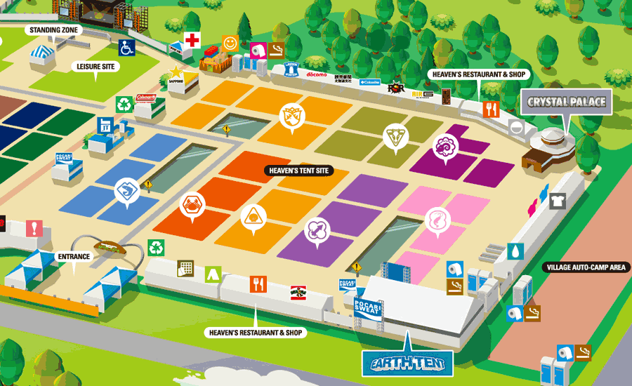 FESTIVAL MAP | RISING SUN ROCK FESTIVAL 2011 in EZO